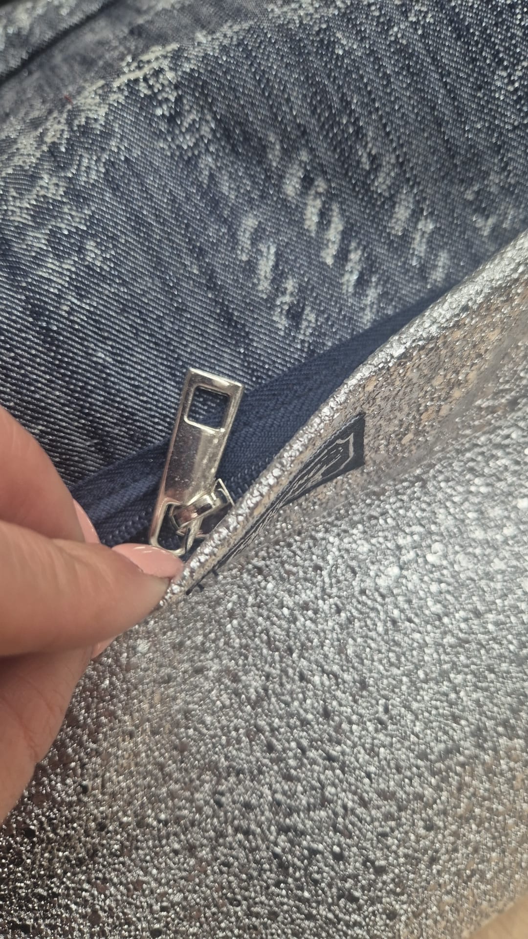 BORSONE - DENIM ARGENTO