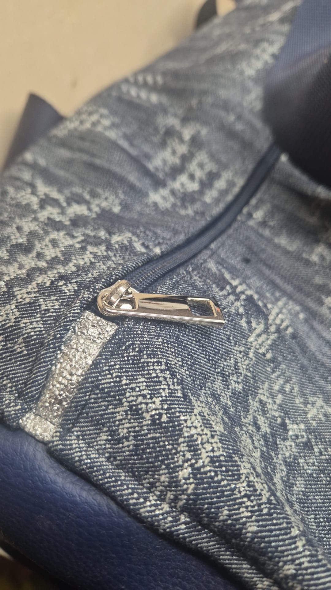 BORSONE - DENIM ARGENTO