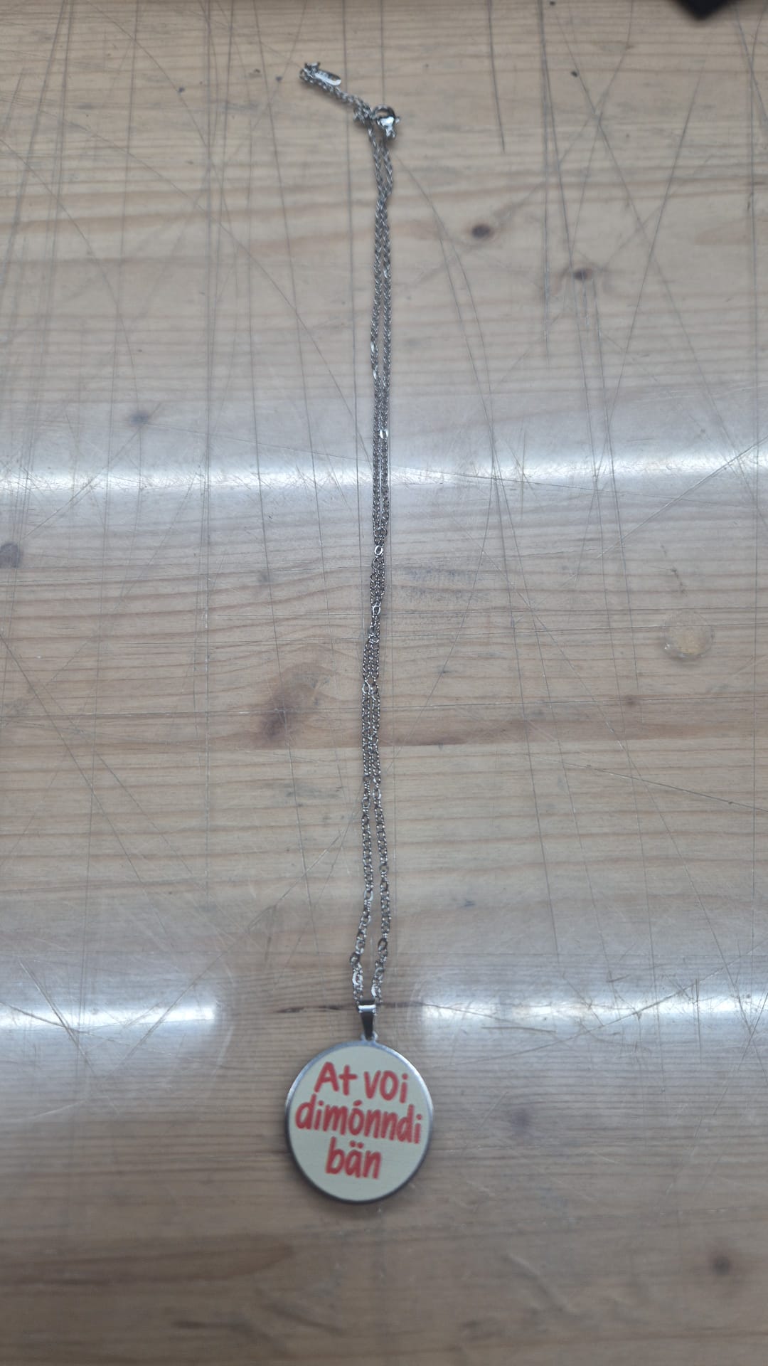 Collana at voi dimnndi ban argento rossa