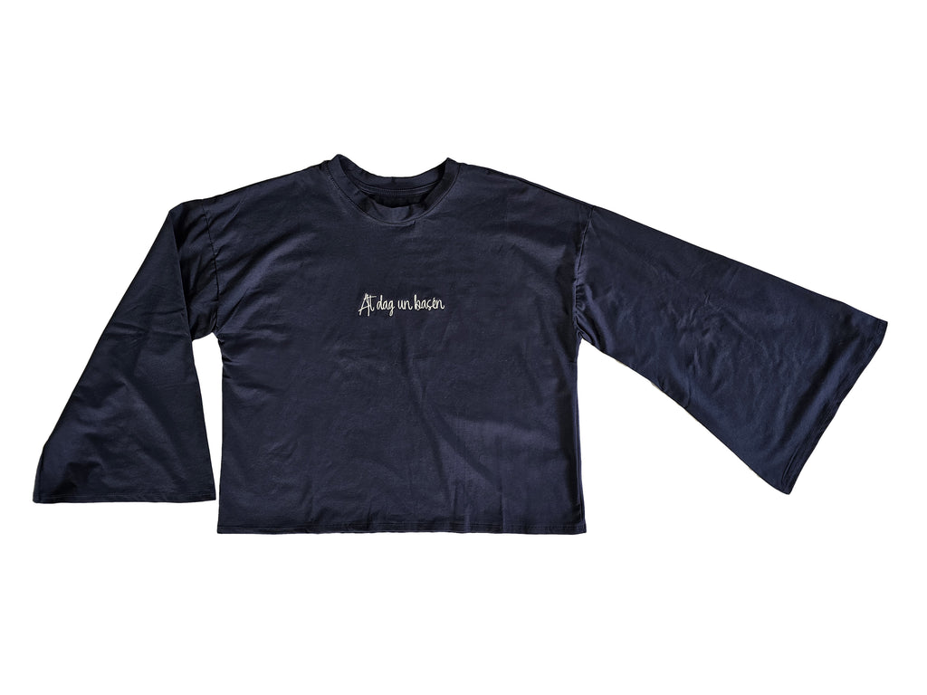 T SHIRT MANICA CAMPANA BLU AT DAG UN BASEN