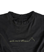 T SHIRT MANICA A CAPANA NERA QUESTA SERA SEI BELISSIMA