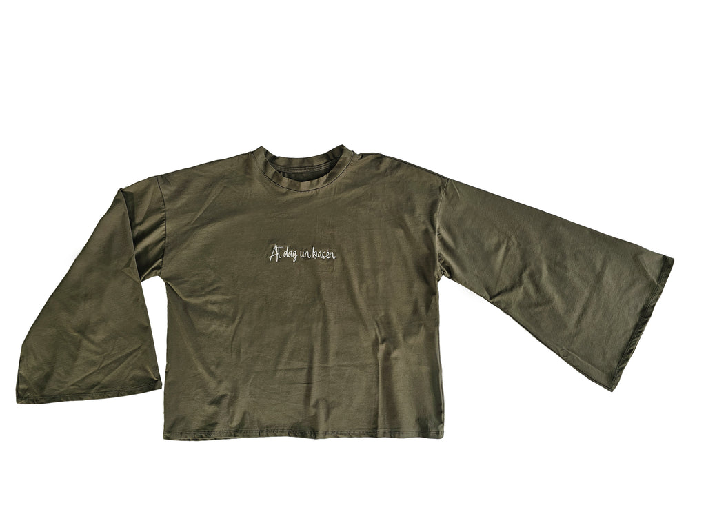 T SHIRT MANICA CAMPANA VERDE MILITARE AT DAG UN BASEN