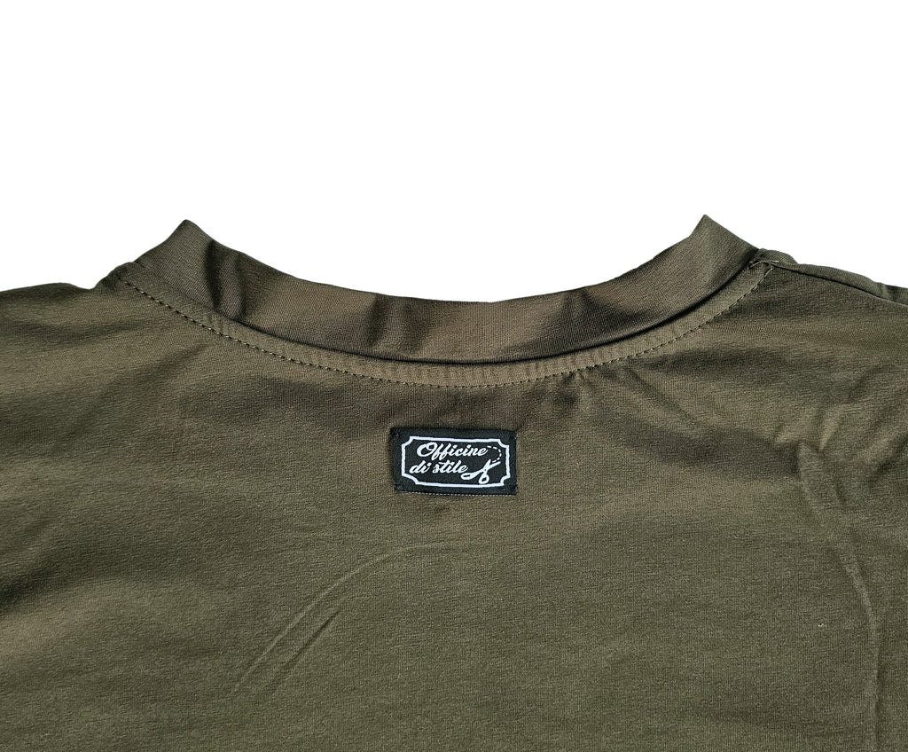 T SHIRT MANICA CAMPANA VERDE MILITARE AT DAG UN BASEN