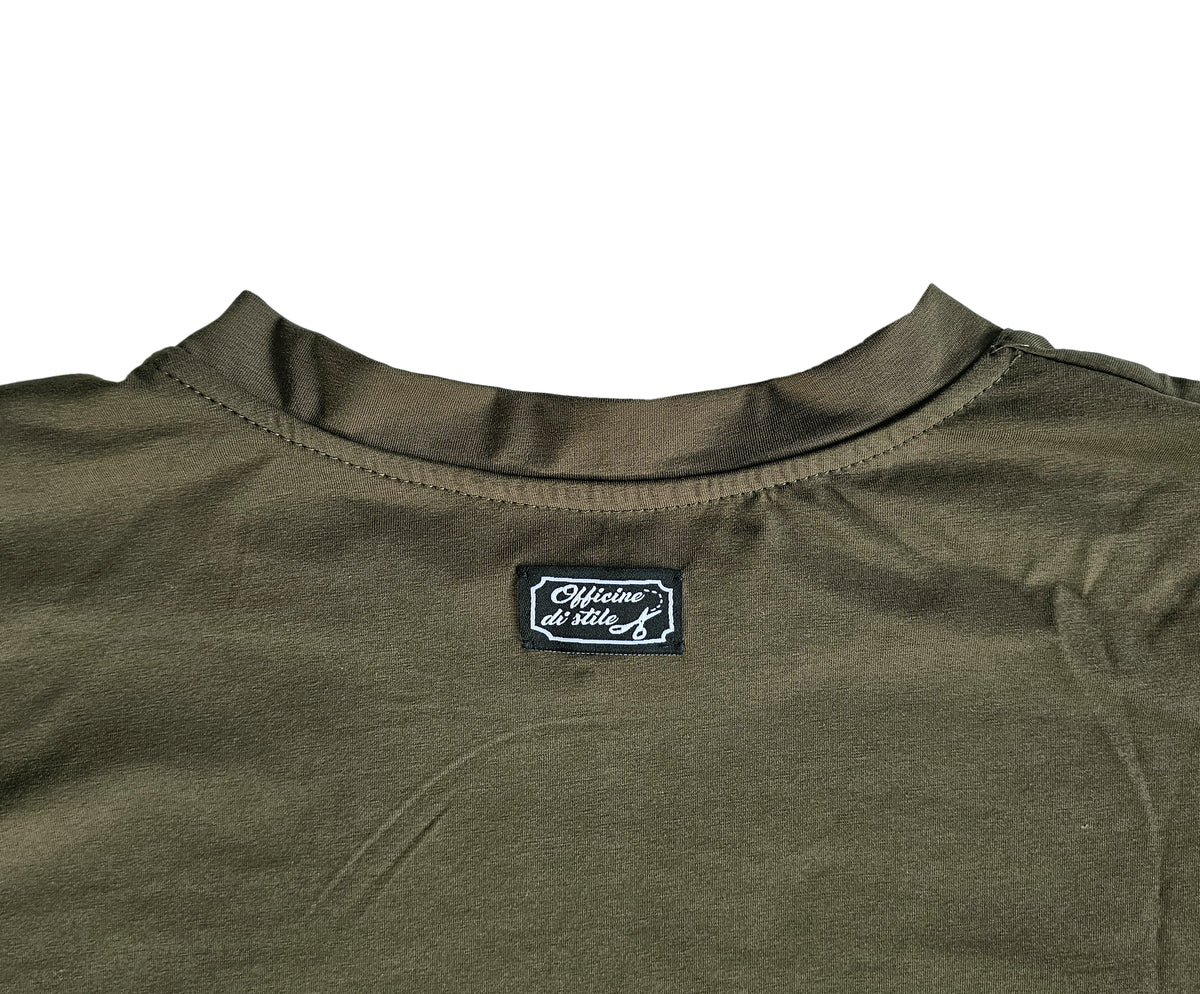 T SHIRT MANICA CAMPANA VERDE MILITARE AT DAG UN BASEN